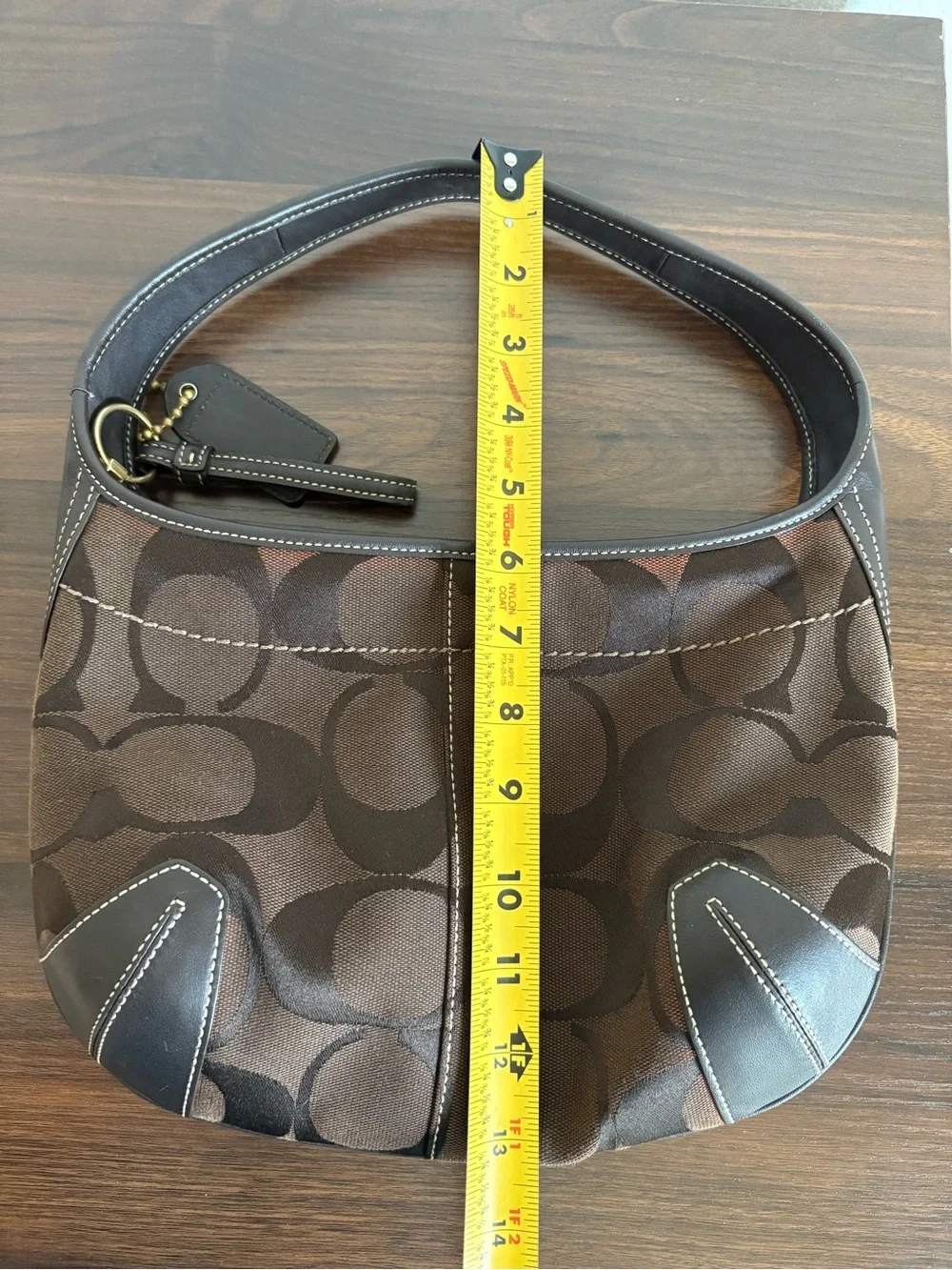 Coach Brown Signature Canvas Hobo Bag